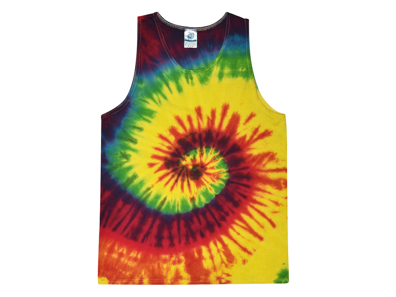 Multi-Color Tie Dye Tank Tops Sleeveless T-Shirts Adult S to XXXL Cotton