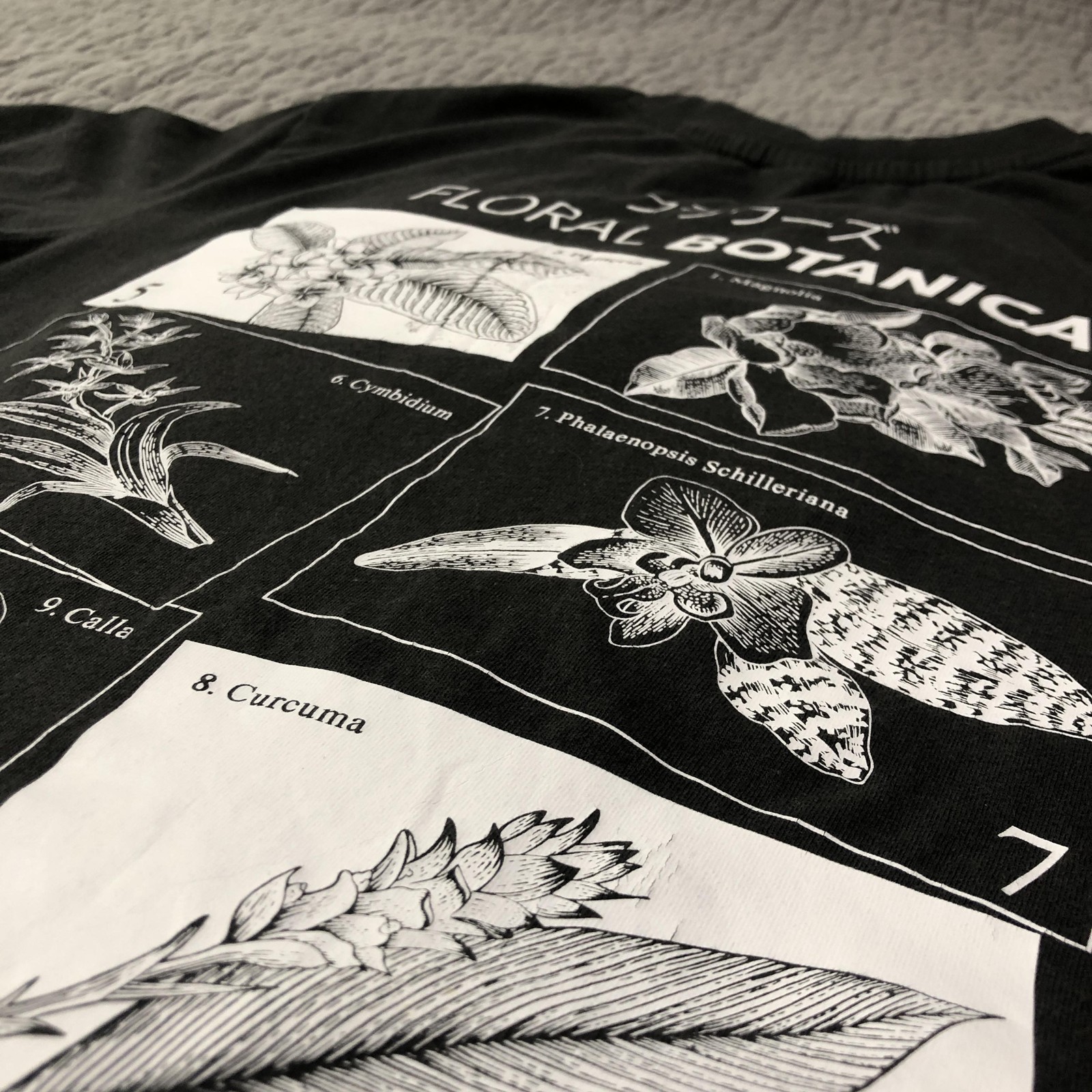 Recycled Threads Shirt Men Small Gray Floral Botanica Embroidered Graphic Tee
