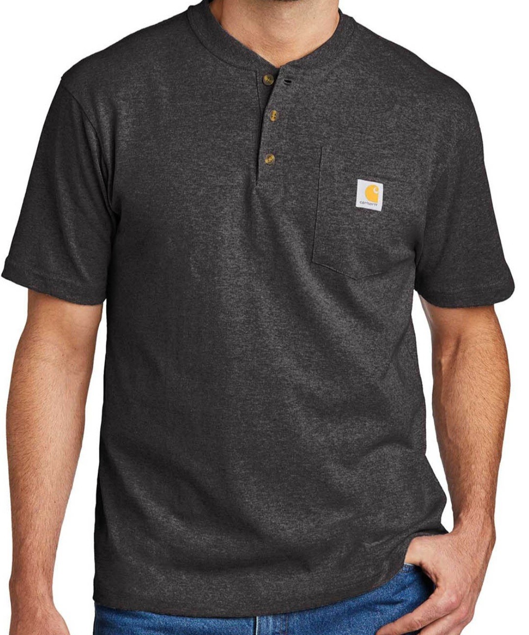 Carhartt loose fit heavyweight pocket henley shirt carbon heather mens 2XL NWT