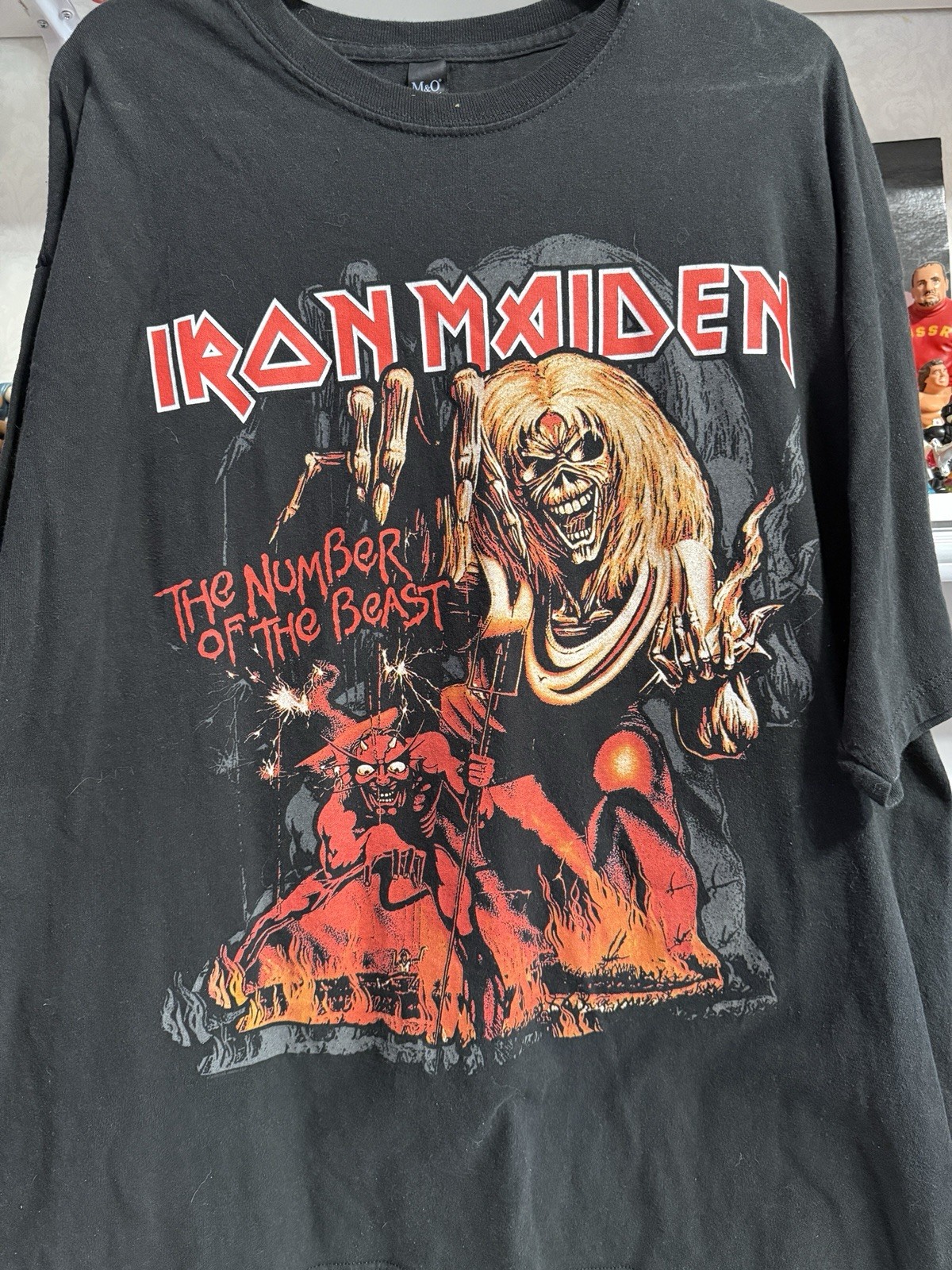 Iron Maiden Men’s Black Eddie Graphic The Number of the Beast T-Shirt Size XXL