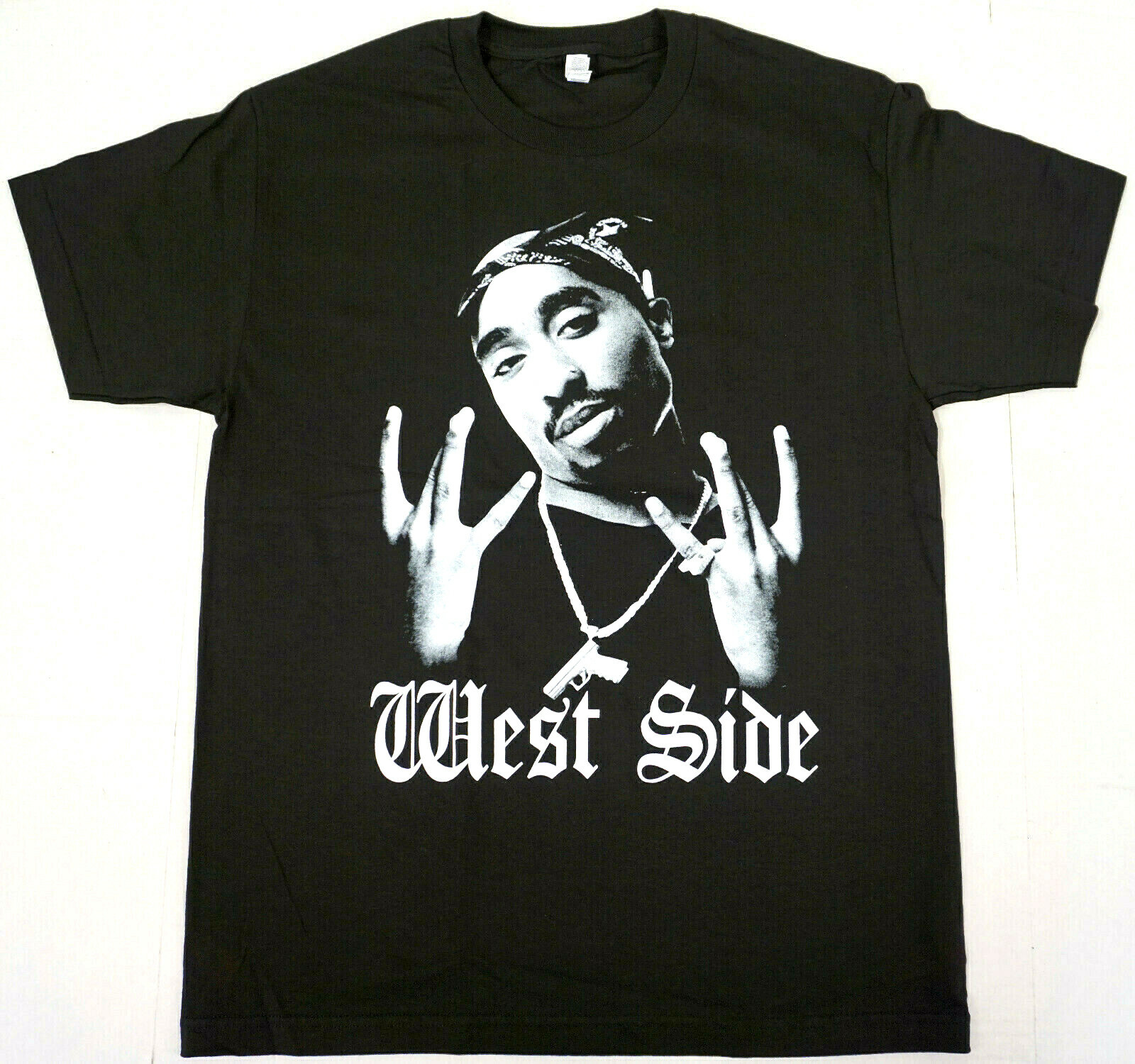 2Pac T-shirt TUPAC SHAKUR West Side Rap Hip Hop Tee Men’s 100% Cotton Tee New