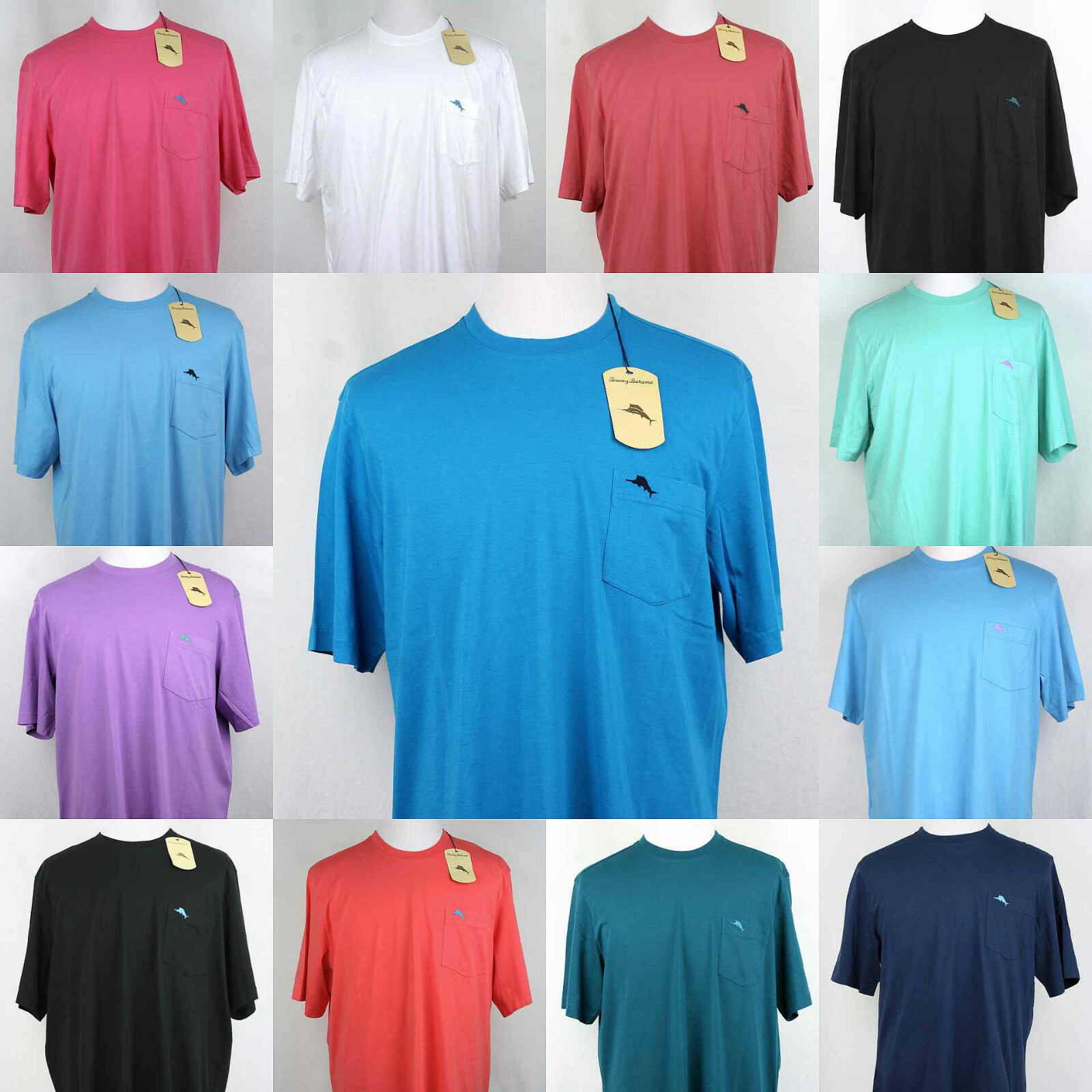 Tommy bahama T shirt Crew Neck VNeck Short Sleeve Pocket Logo Reg/Tall Big/Tall