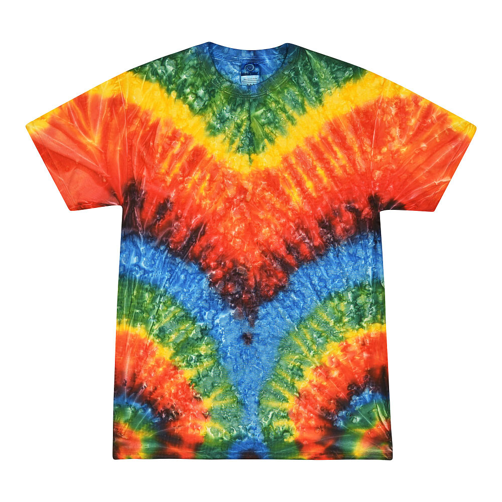 Tie Dye T-Shirts Multi-Color Adult XL 100% Cotton Colortone