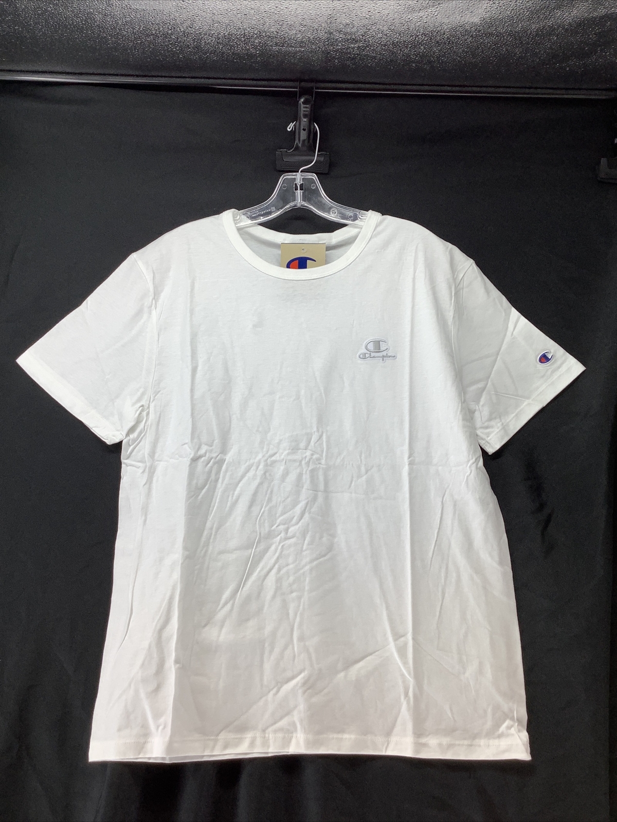 Champion Men’s White T-Shirt Tee Short Sleeve Crew Neck Size Medium