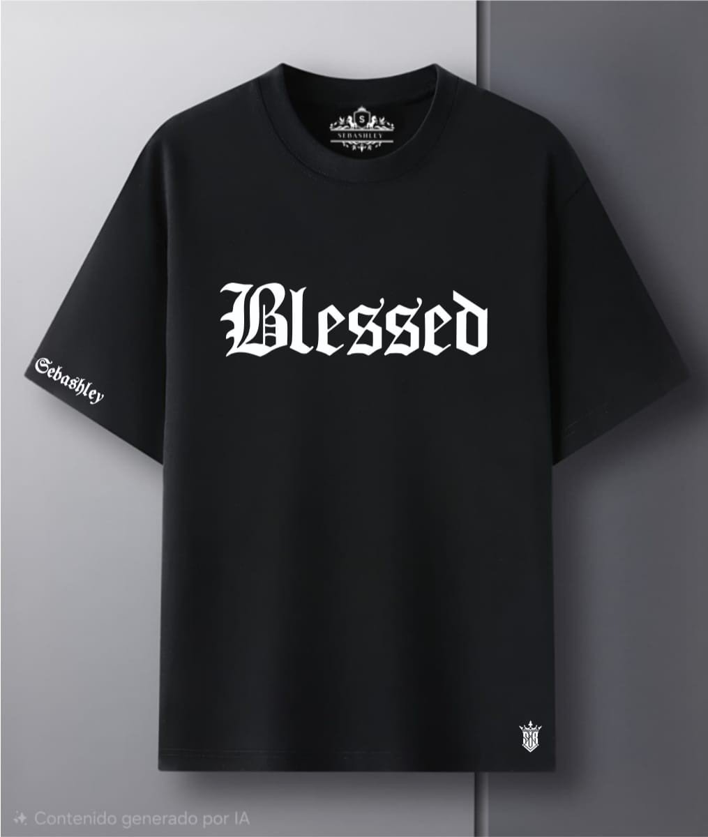 Sebashley Blessed T-shirt 100% Thick Cotton in Various Sizes High Quality SB