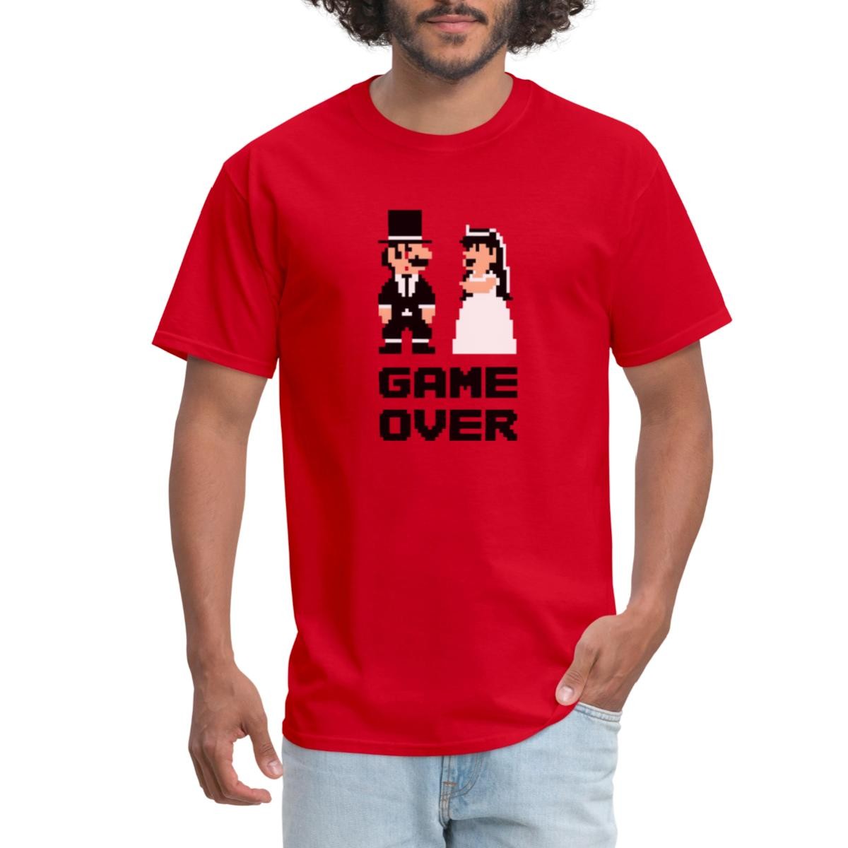 GAME OVER | Gamer Wedding | Funny Men’s T-Shirt