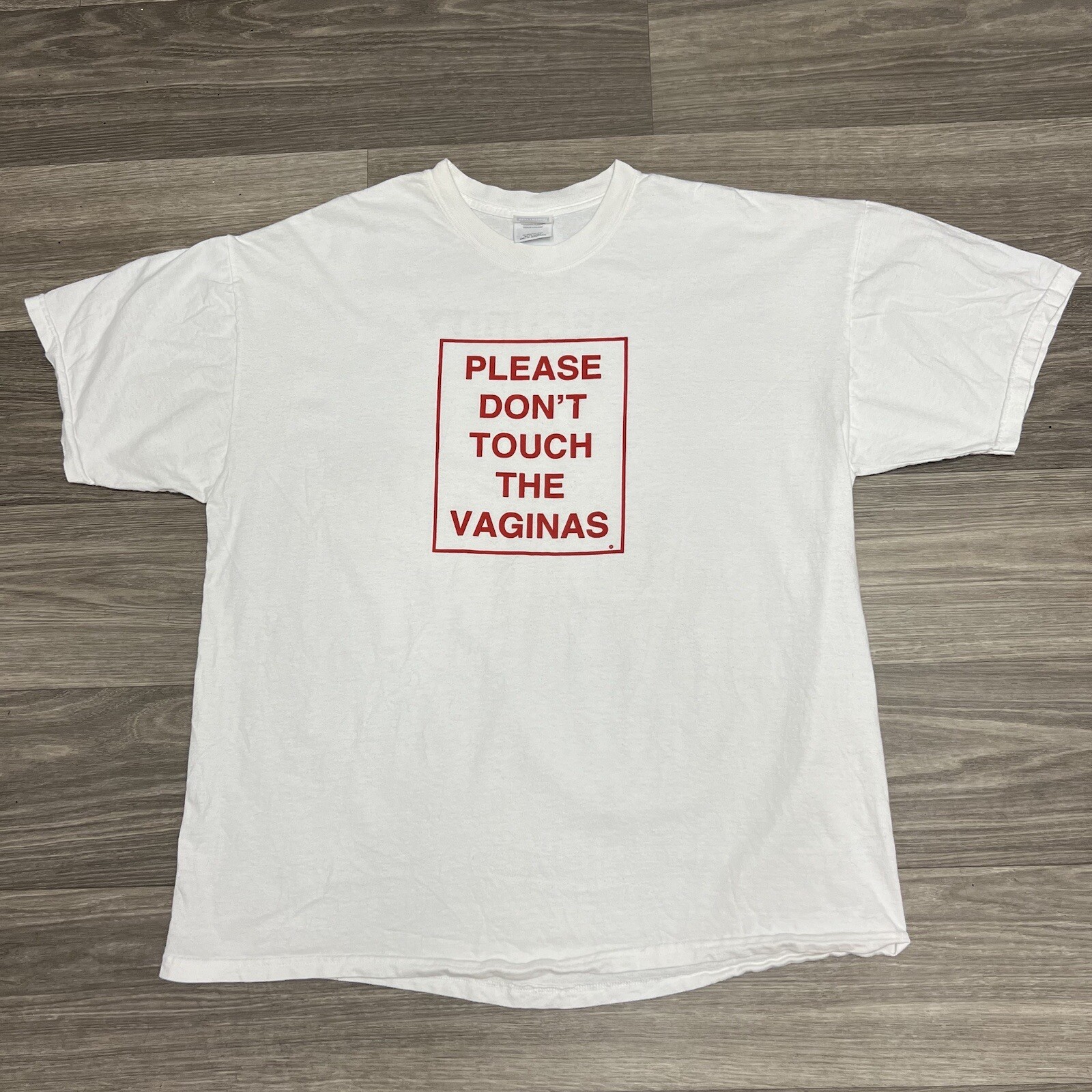 Vagina Security Parody Shirt Mens 2XL XL White Comedy Saying Meme Text Beer Bar