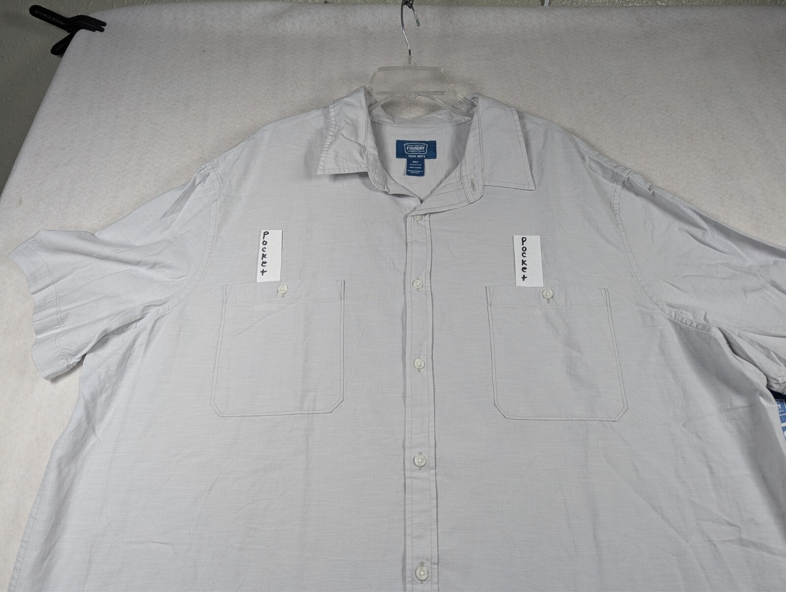 The Foundry Supply Co – Men’s Shirt – Gray Chambray – Size: 3xl
