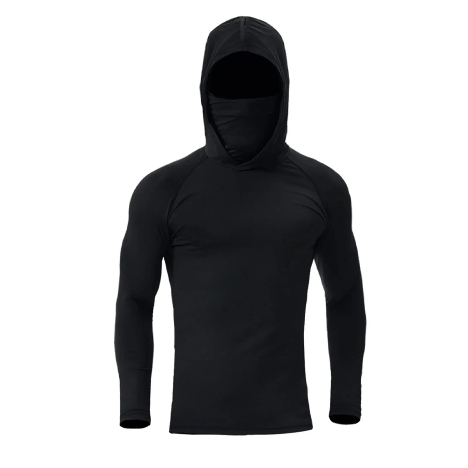 Performance Hoodie Long Sleeve T-Shirts, UPF 50+ Sun Protection Hooded Unisex