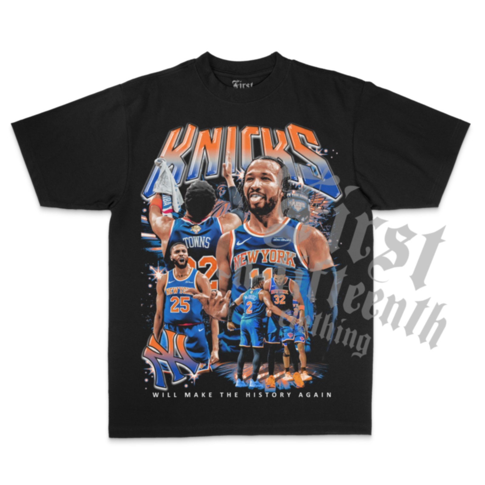 New York Knicks Large NYC 002 2026 Championship Graphic Tee