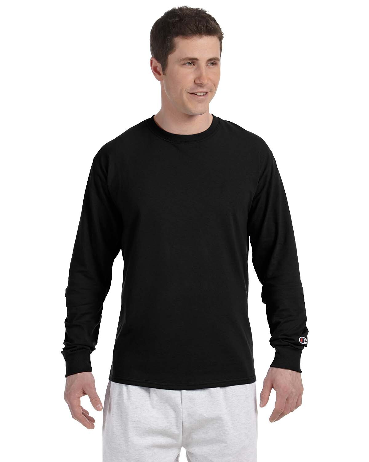 Champion Adult 5.2 oz. Long Sleeves T-Shirt 100% Cotton Top T Shirt CC8C S-2XL