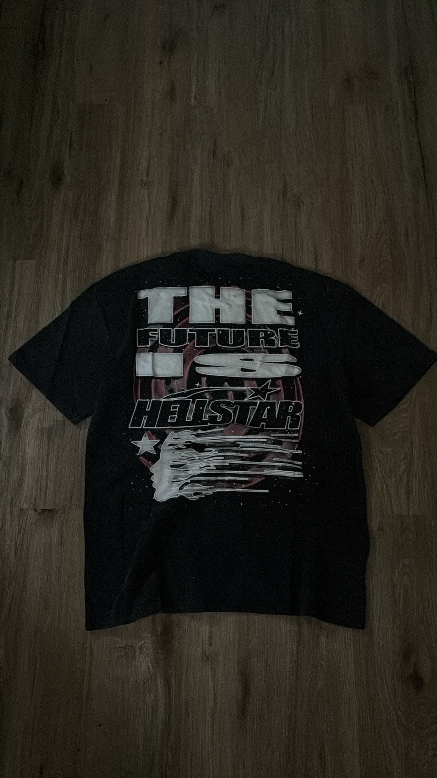 HELLSTAR Men’s Black Double-Sided Graphic Logo Crew Neck Cotton T-Shirt M NWT