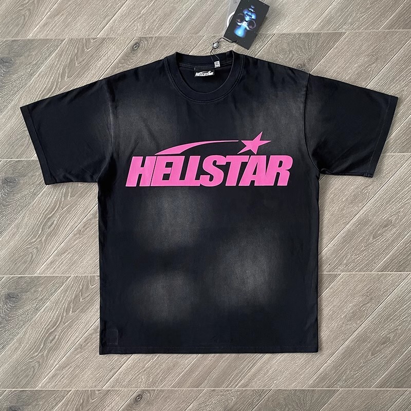 Hell Studios star Gel Sport Logo tee men’s cotton washed short sleeved T-shirt