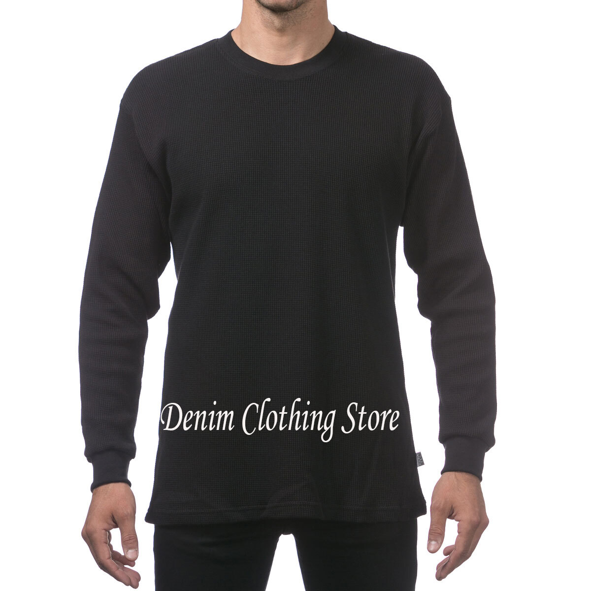 New PROCLUB Men’s Heavyweight THERMAL Top Long Sleeve Shirts Waffle Solid S-5XL