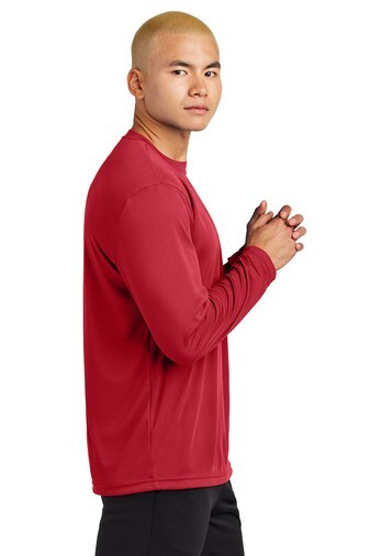 Medium – Sport-Tek Long Sleeve PosiCharge Competitor Tee ST350LS – True Red