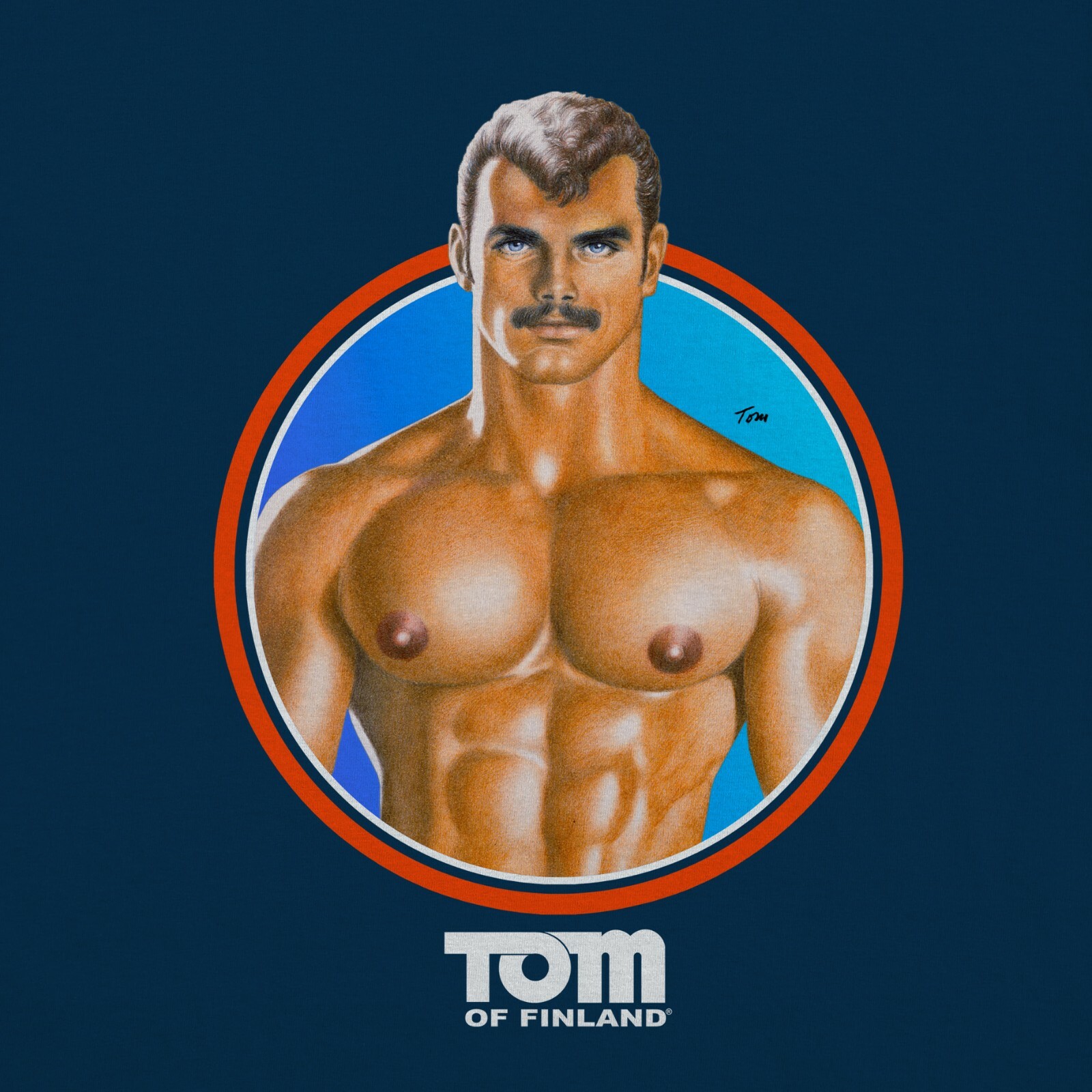 TOM OF FINLAND MENS SWEAT SHIRT “MUSCLE STUD” (GAY, LEATHER PANTS, PRINT, KINK)