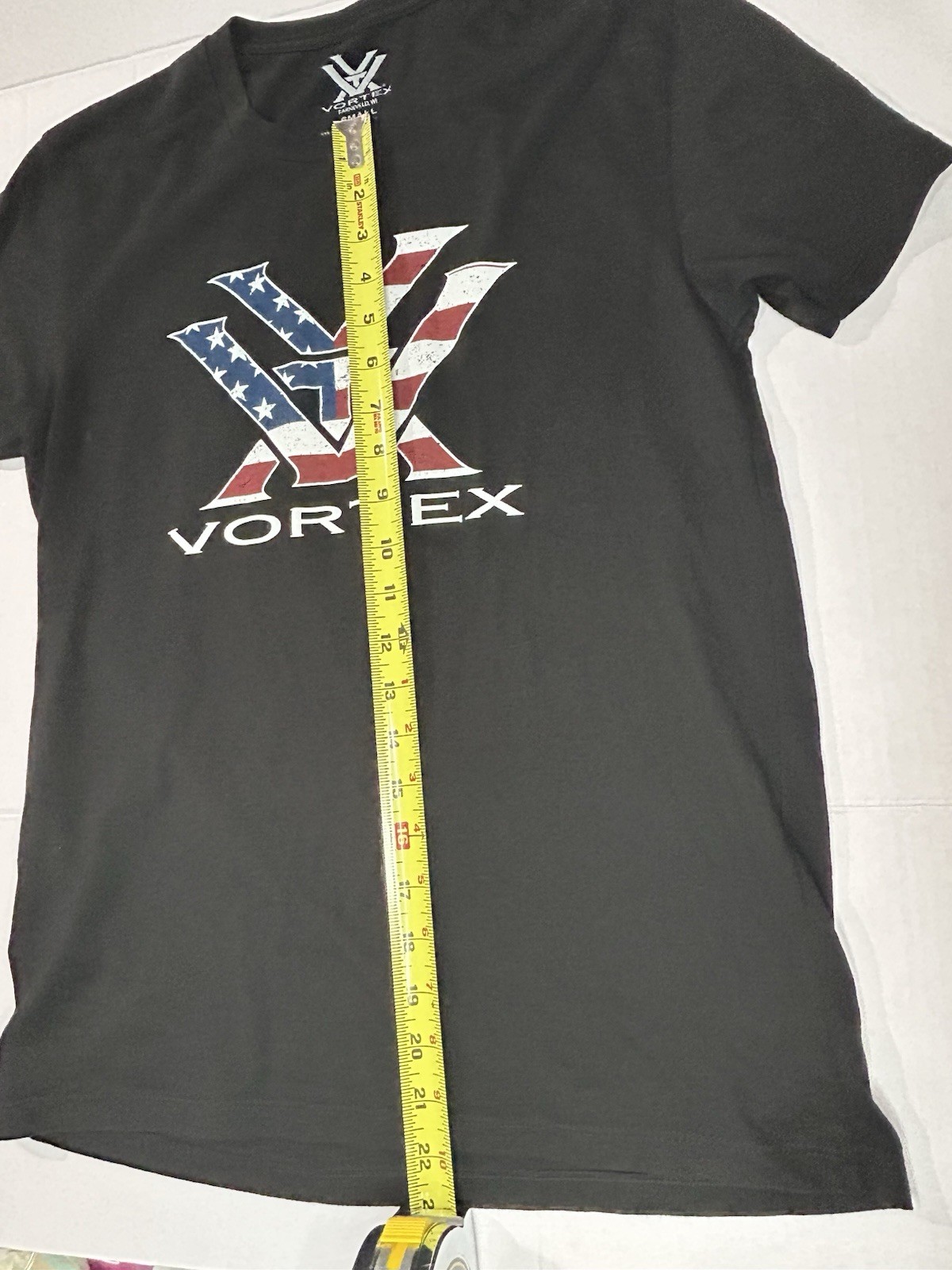 Vortex Optics Men’s Short Sleeve T-Shirt Stars and Stripes, Black , Size Small
