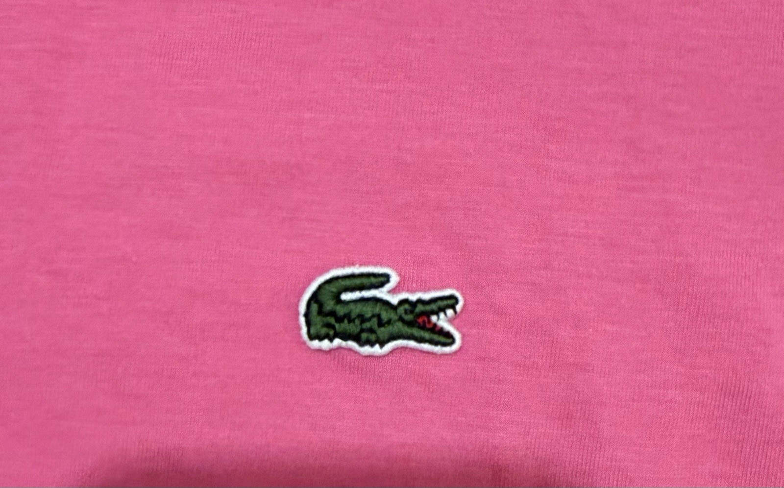 Lacoste Men’s Crew Neck Pima Cotton Jersey T-Shirt, Pink, M (Used).