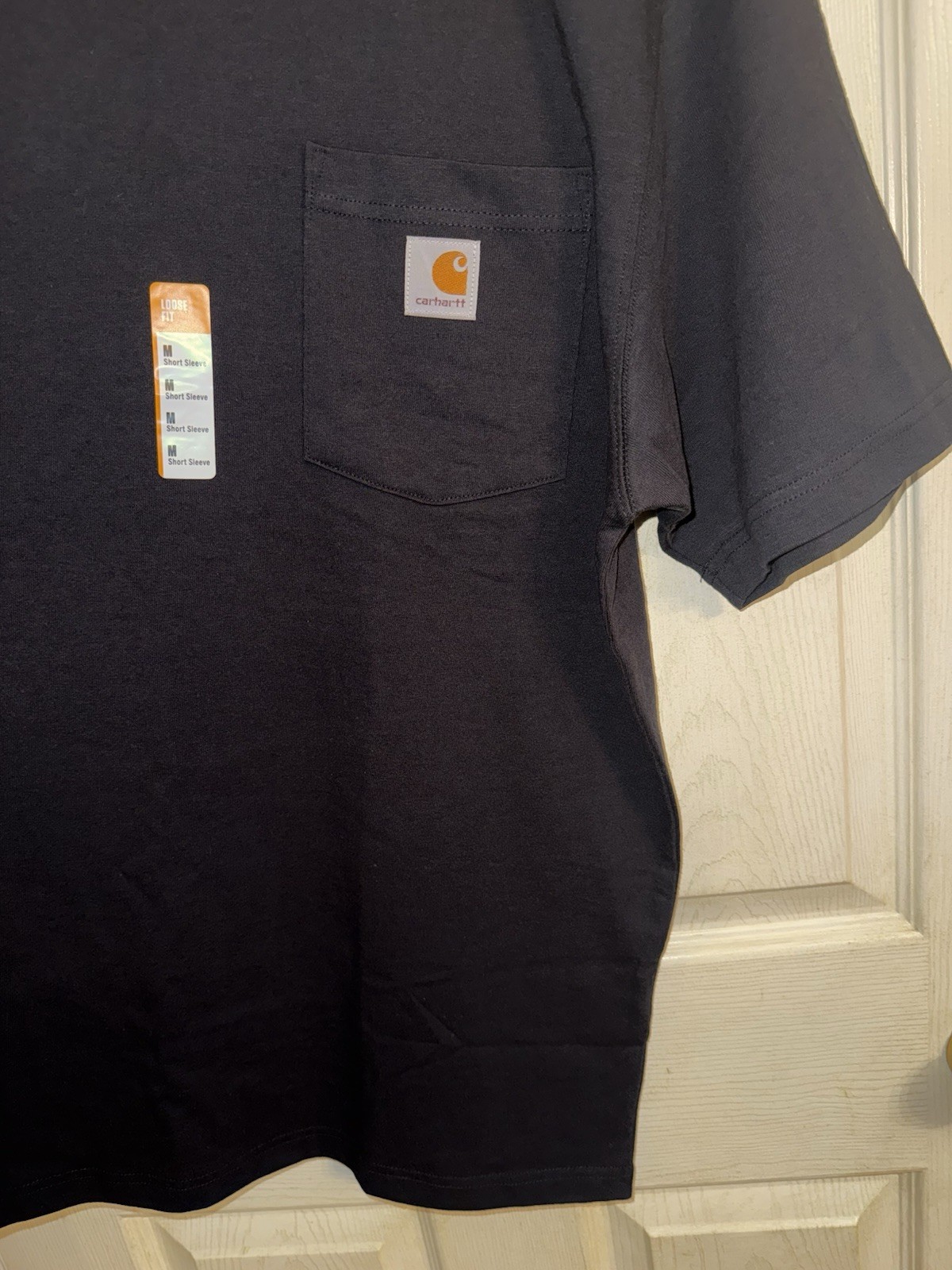 Carhartt Men’s Pocket T-Shirt Black Loose Fit Size Medium M Brand New Uline