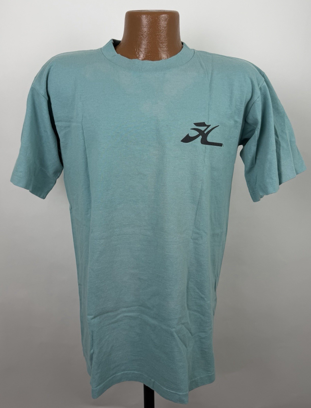 Vintage Hobie Shirt Mens Large Tight Fit 90s Surf T-shirt Windsurfing Vaporwave