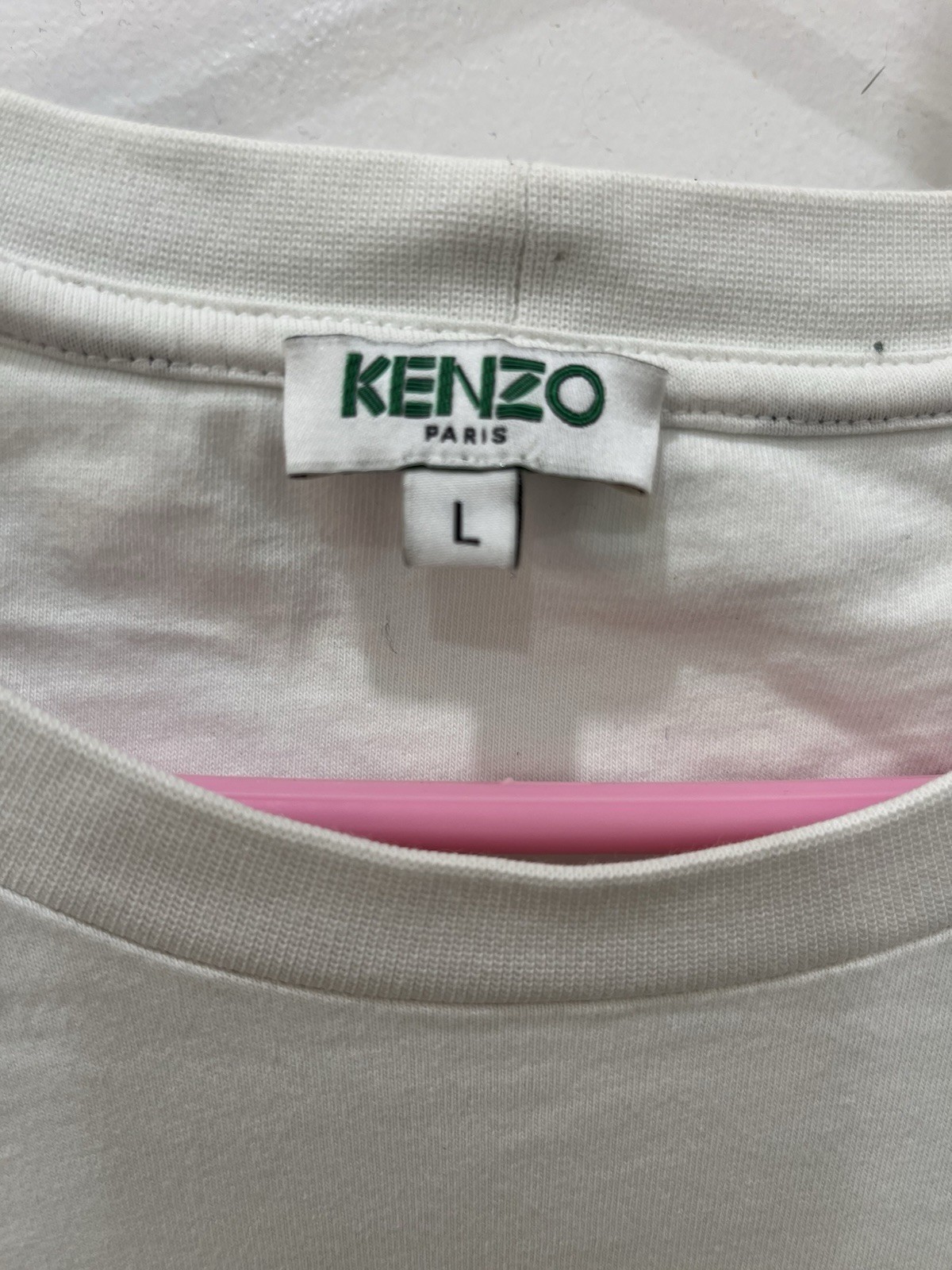 KENZO Paris Tiger Graphic Crew Neck Short Sleeve T-Shirt White/Black Men’s L