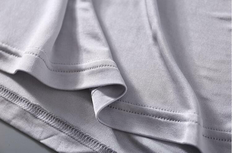 Men’s 50% Silk 50% Viscose T-Shirts Short Sleeve Crew Neck undershirt SS201