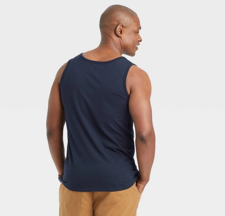 Goodfellow Mens Sleeveless Tank Top T-Shirt L Navy Blue Summer All Year NEW