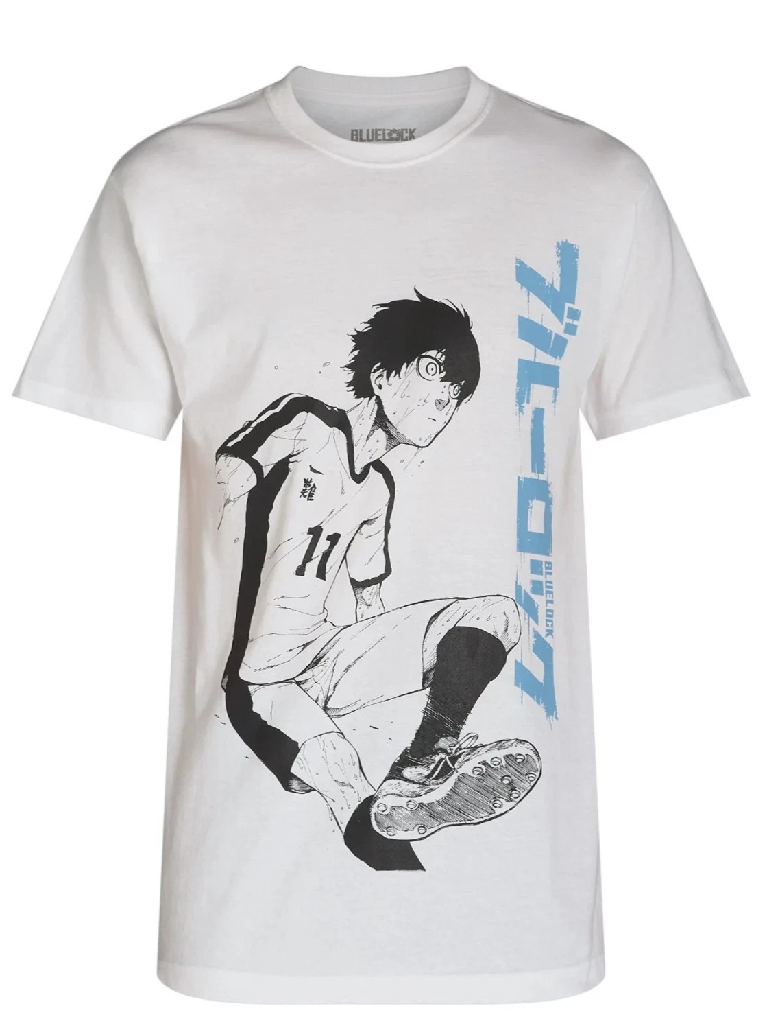Official Blue Lock Anime Manga Isagi Mens White T-Shirt Japanese X-Large XL