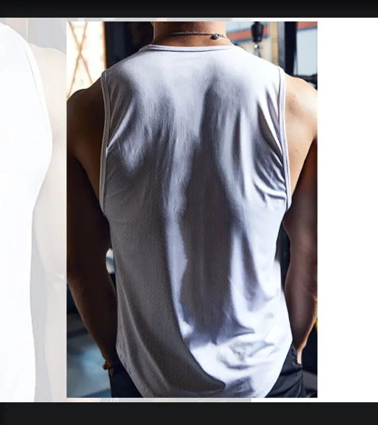Men’s Gym Tank Top Muscle Shirt Sleeveless T Shirt Workout Fitness Training Tee