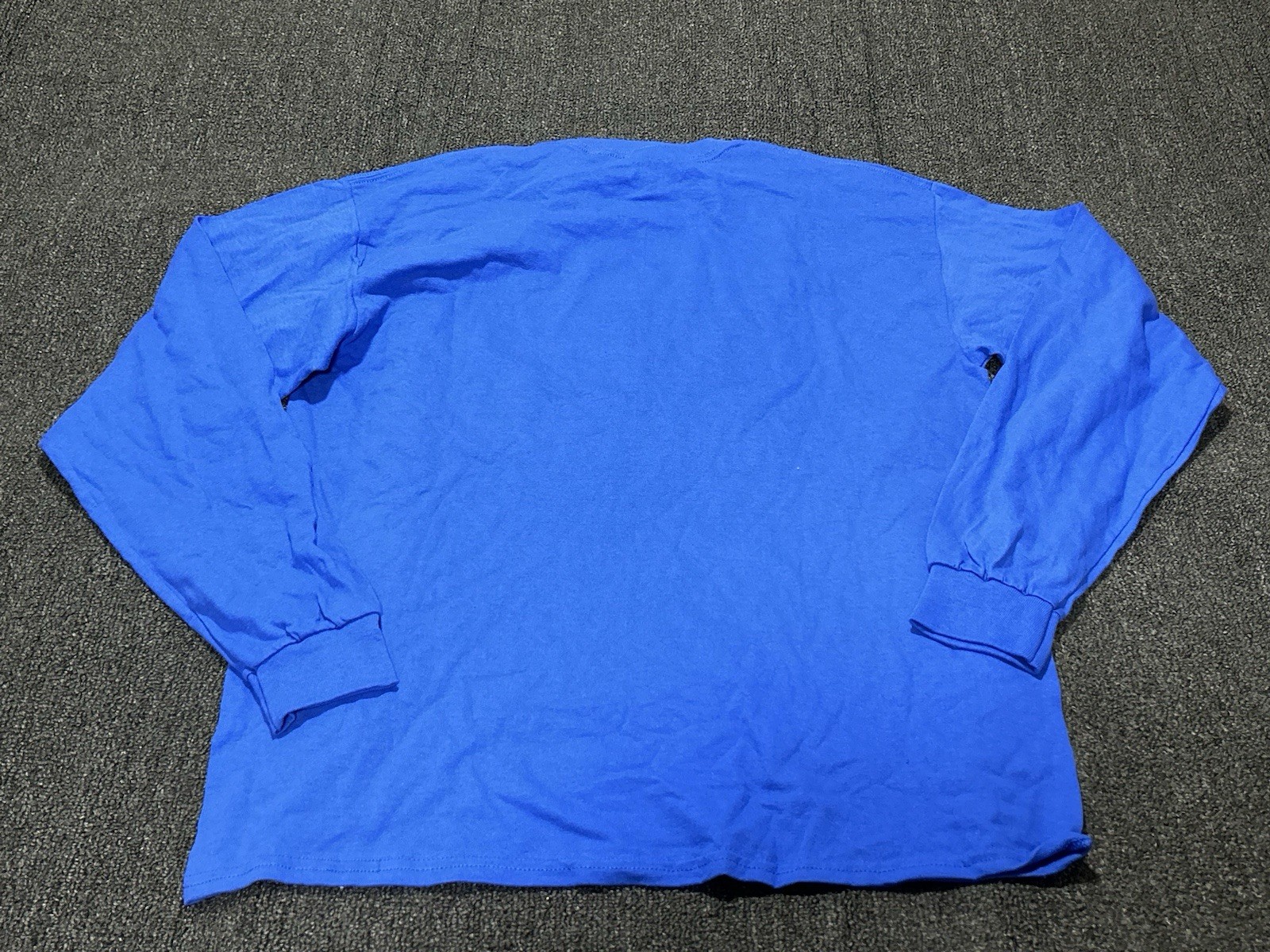 Gildan Ultra Cotton T-Shirt Men’s Large Blue Long Sleeve Crew Neck Casual NWT