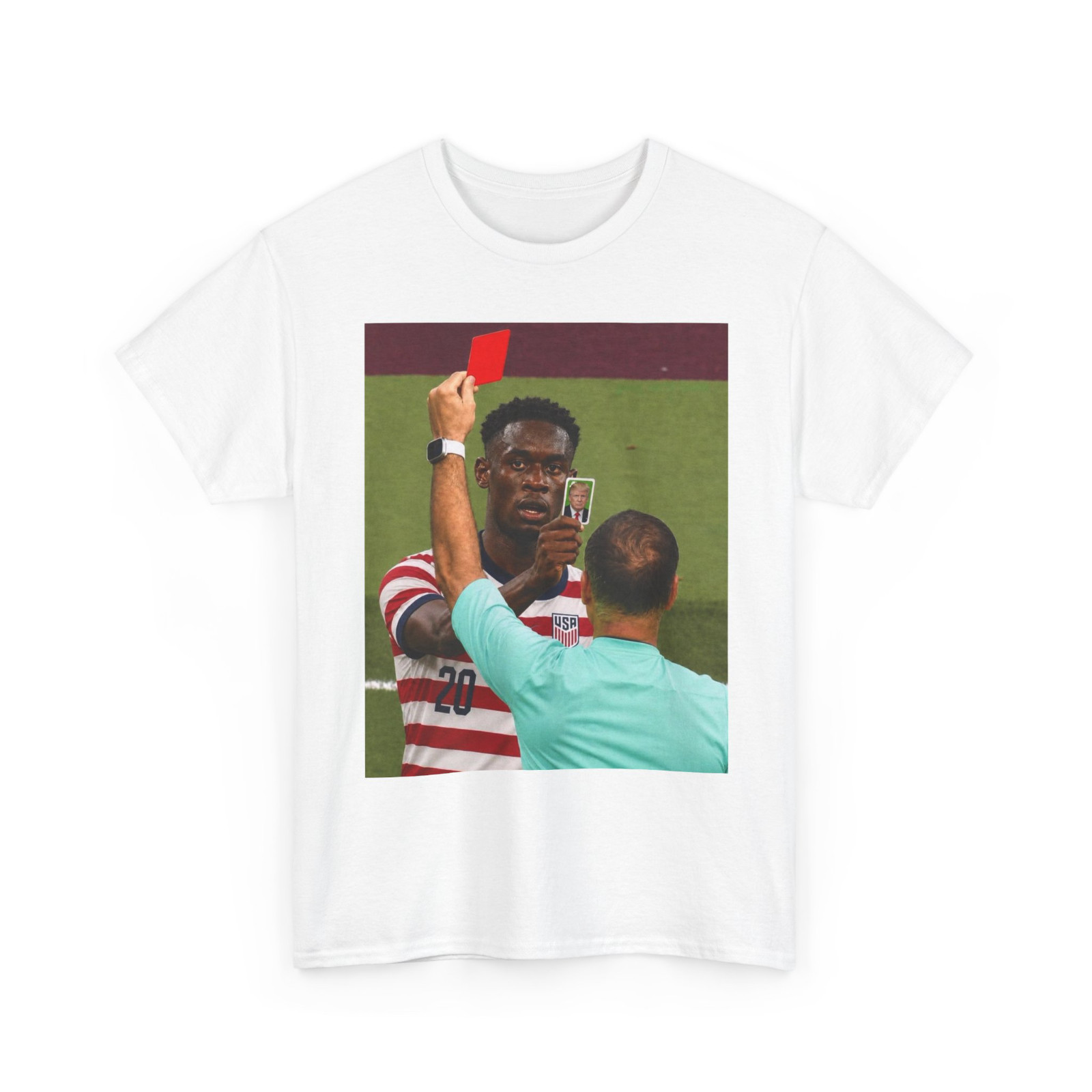 Balogun Red Card Trump Meme T Shirt US Soccer Team Reverse Card Graphic Men Tee