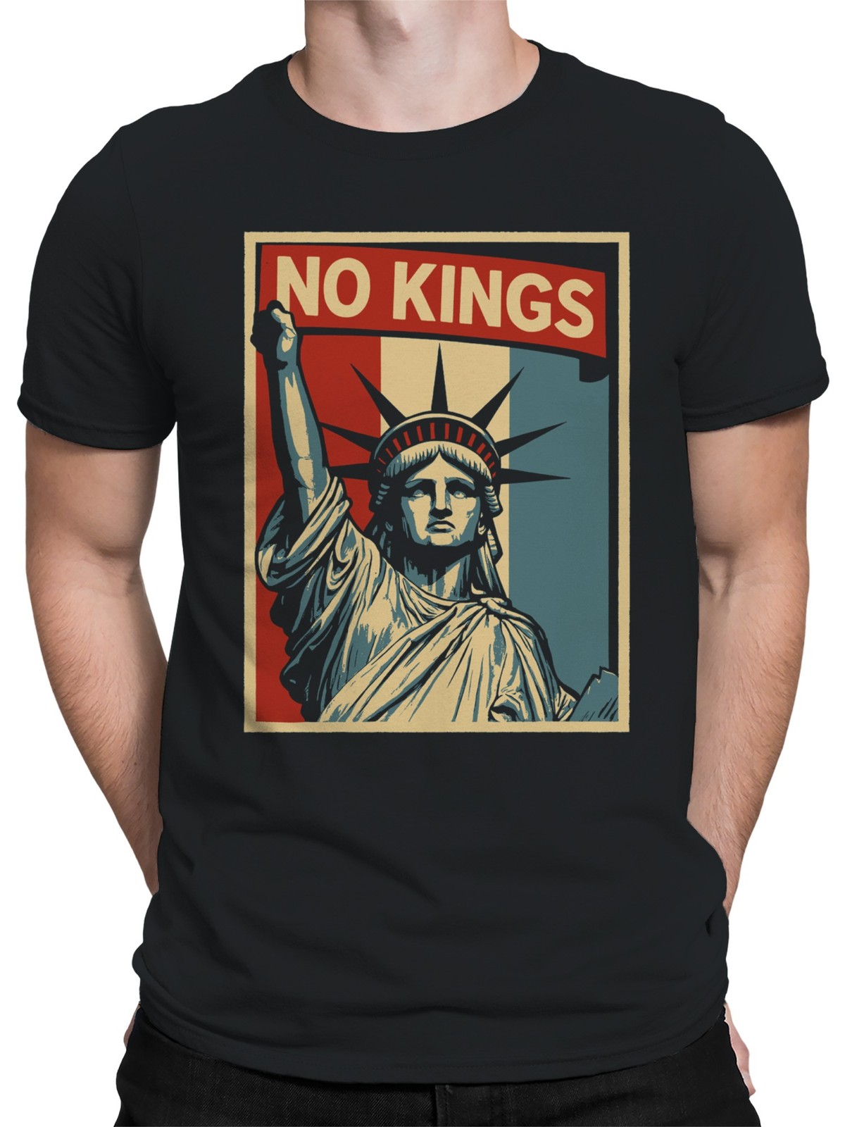 No Kings Liberty Statue Men’s T-shirt
