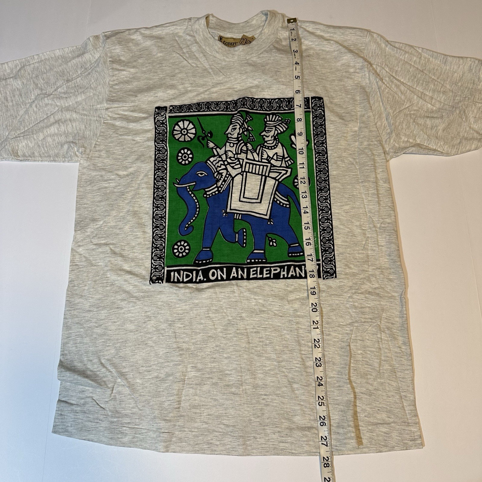 Vtg 90s Tantra India On A Shirt T Shirt Single Stitch Travel Elephant Sz M NWT