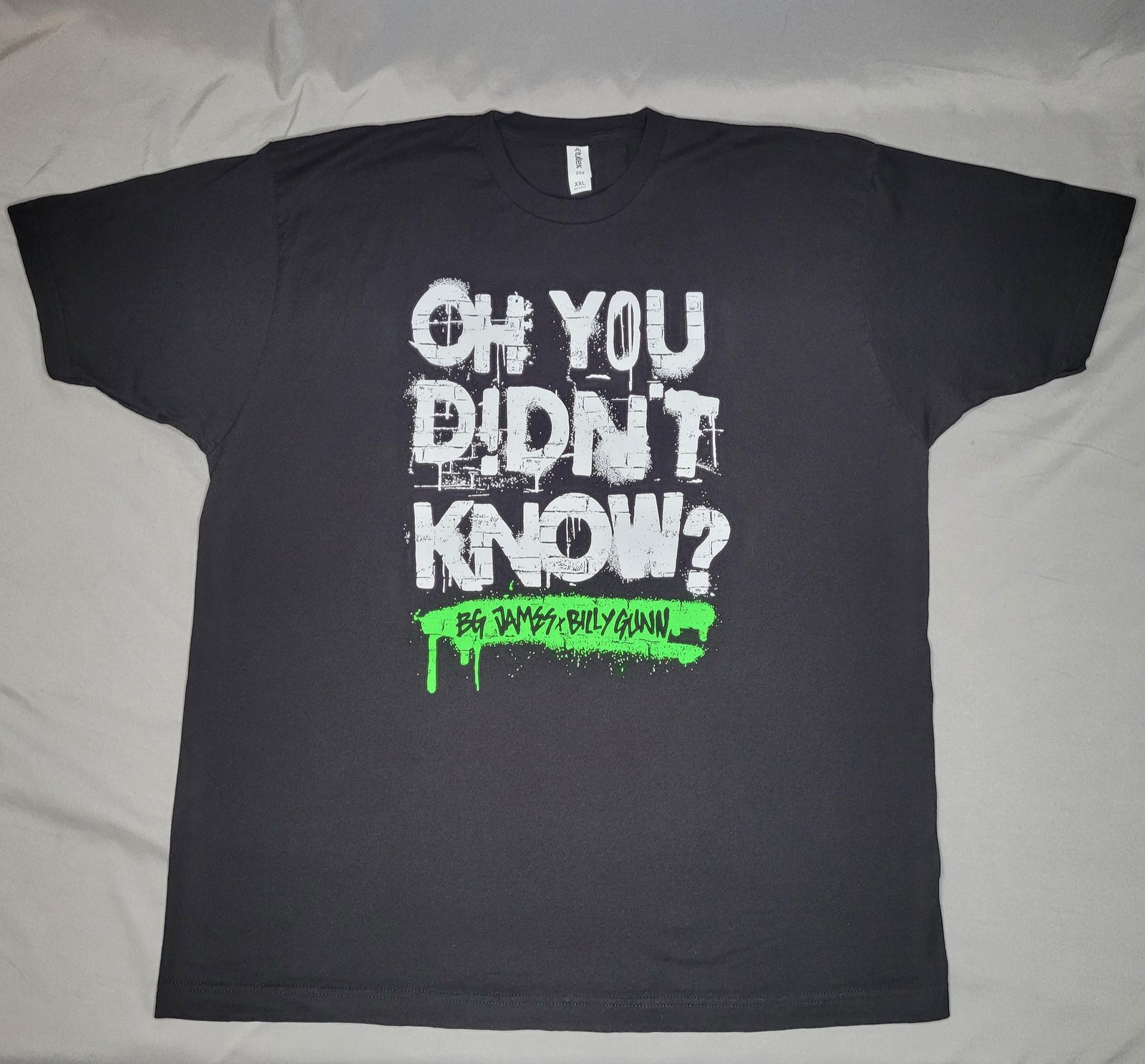 BG James Billy Gunn Shirt Mens 2XL Black Oh You Didnt Know Wrestling Graphic Tee