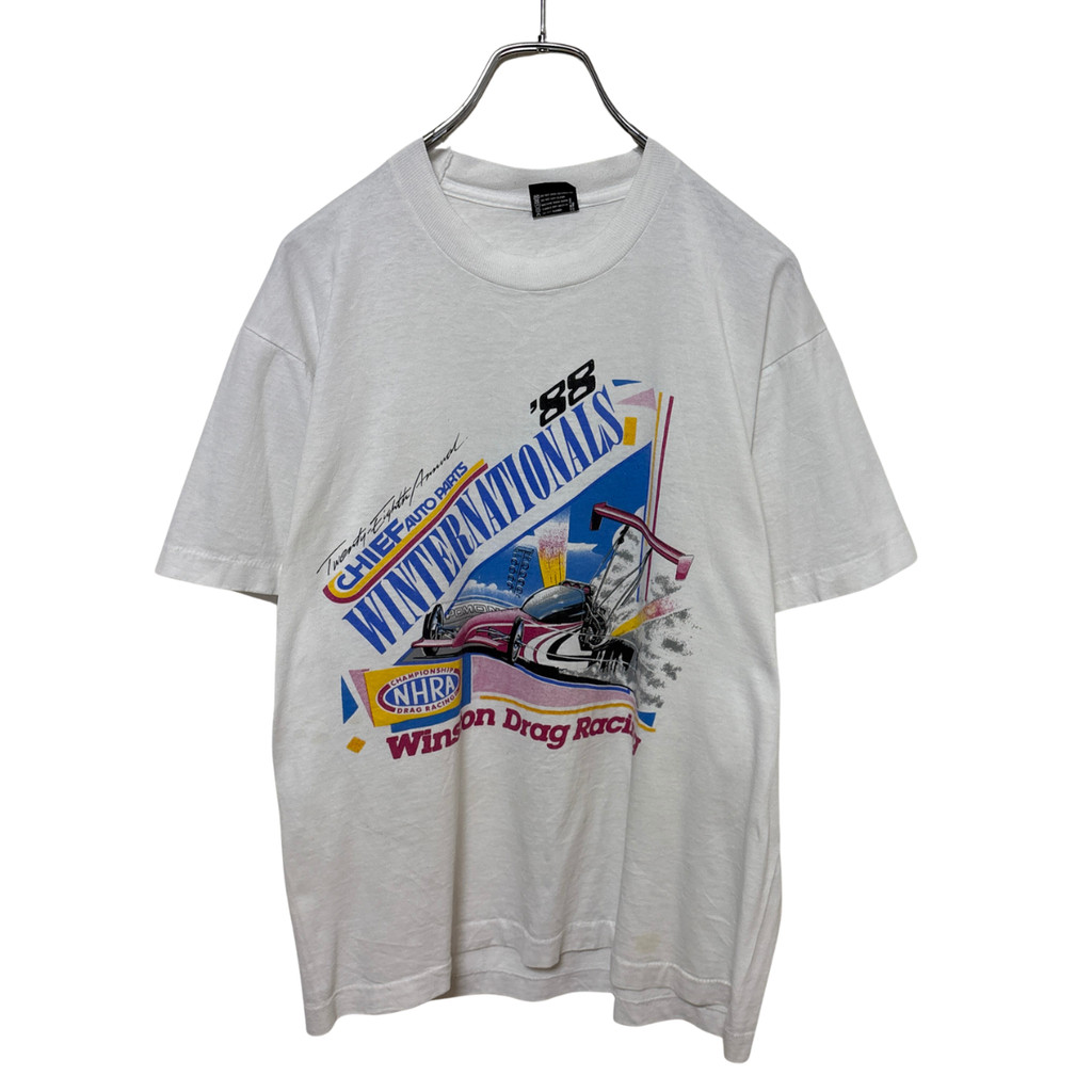 【SCREEN STARS BEST】 1988 NHRA Drag Racing 80s USA製 ドラッグレース シングルステッチTシャツ S-6860
