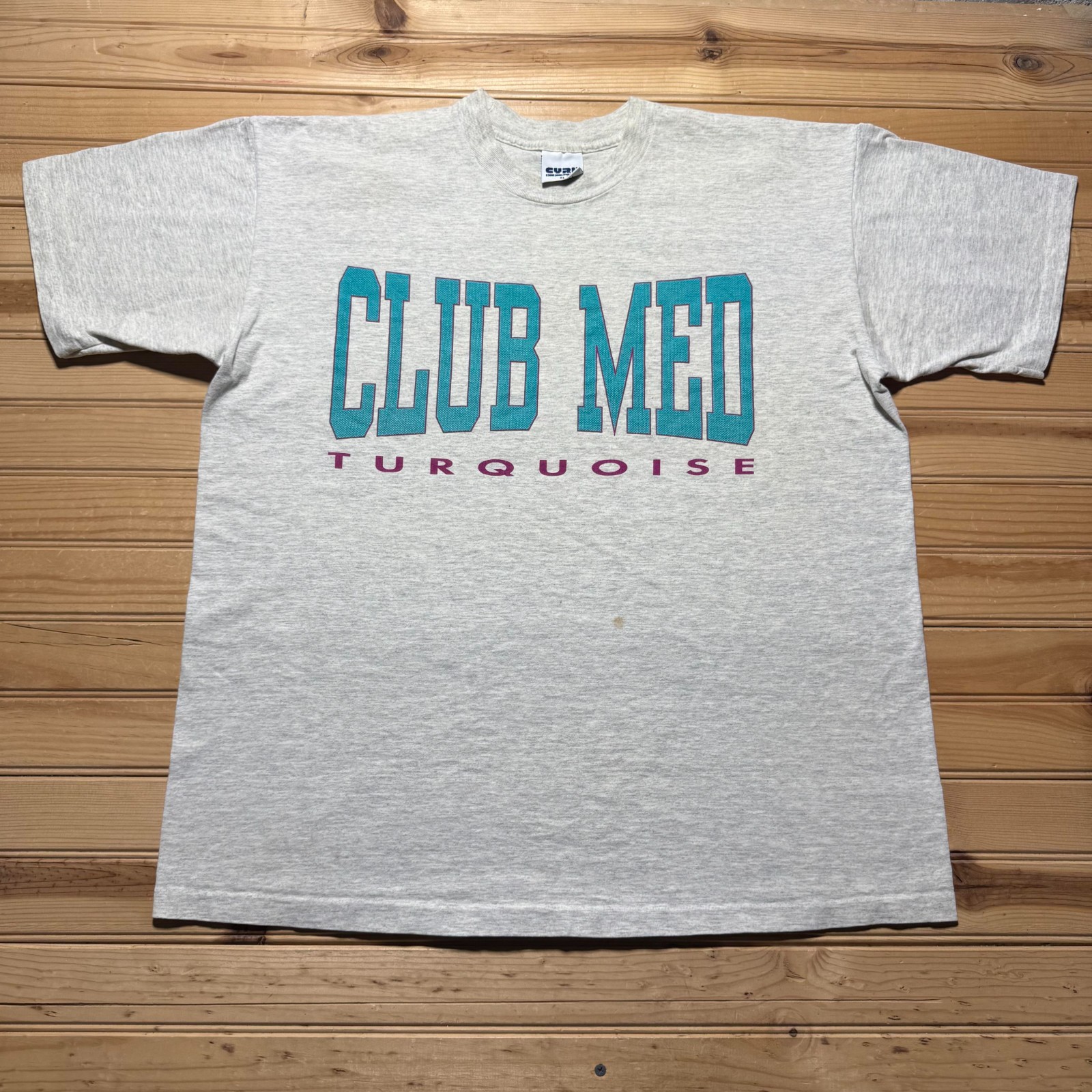 Vintage 90s Club Med Turquoise Beach Resort Bahamas Graphic Souvenir T-Shirt XL
