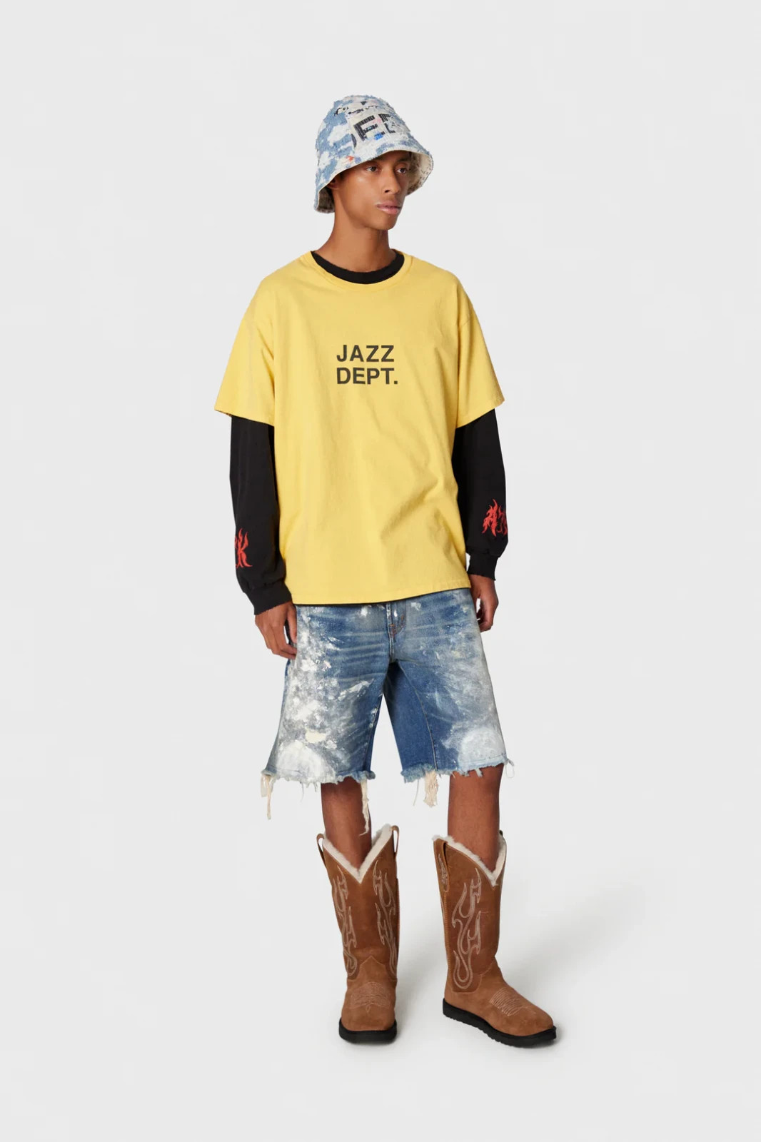 Gallery Dept Jazzy Tee | Yellow Gold | Size Large L | Department Logo Jazz