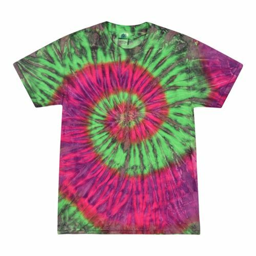 Tie Dye T-Shirts, Adult S M L XL 2XL 3XL, Multi-Color 100% Cotton