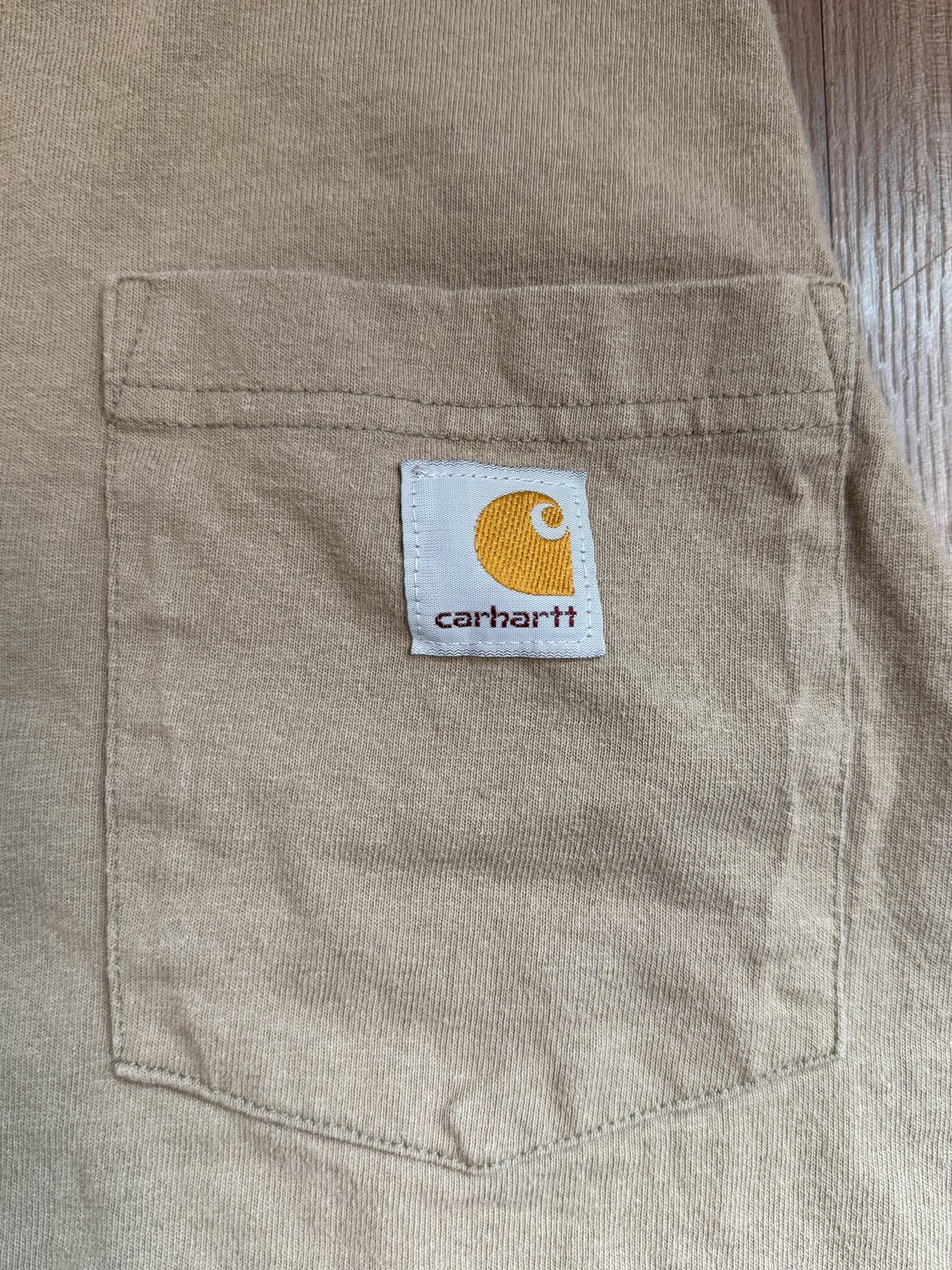 Carhartt Shirt Mens Large Beige Sleeveless Cutoff Pocket Workwear Loose Fit K87
