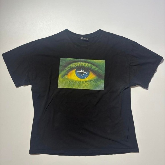 Vintage Black Hanes Brazil Eye Graphic T-Shirt – 2XL