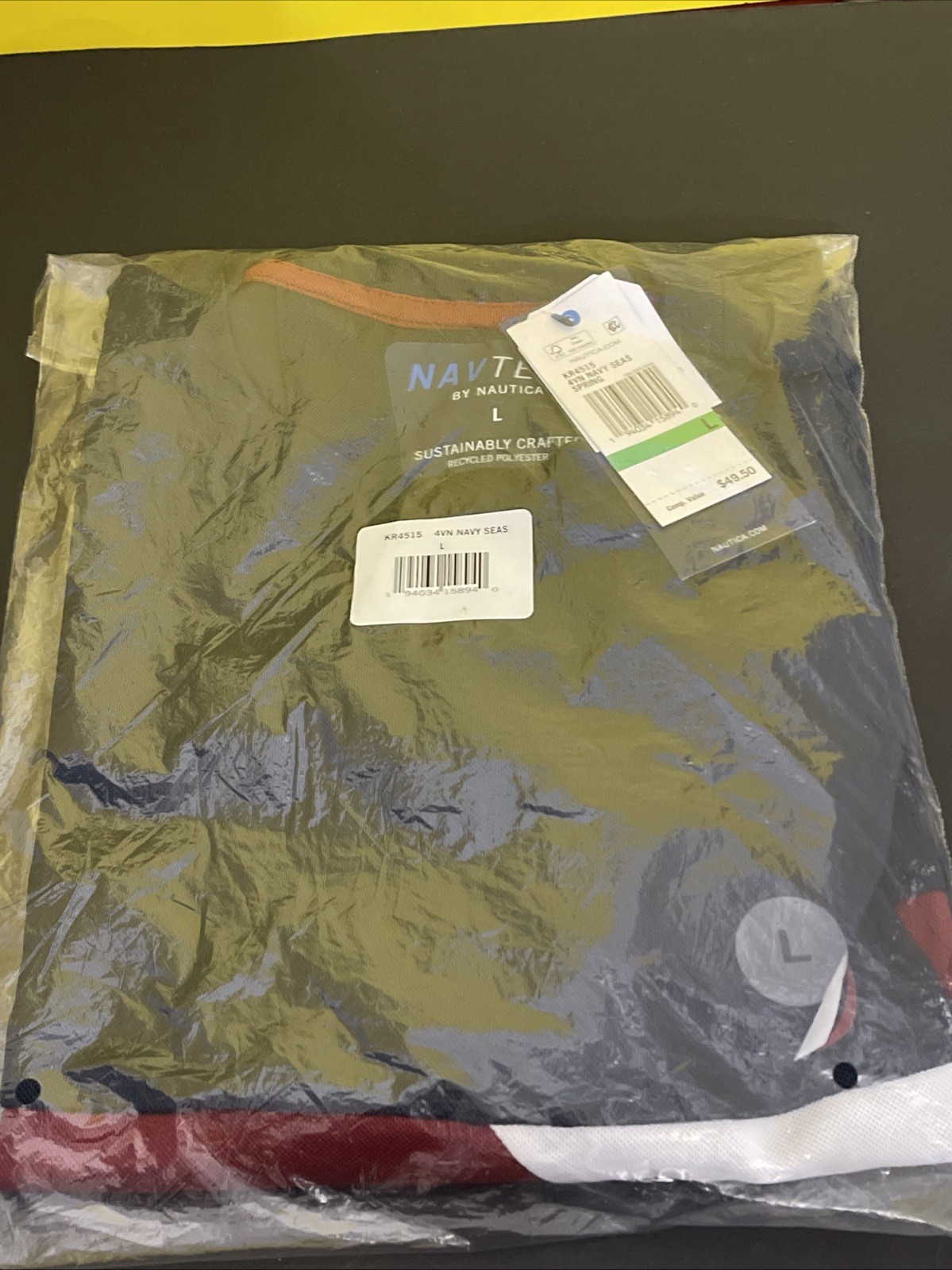 Nautica Men’s Short Sleeve Graphic Tee Navy Seas Spring Large New Msrp 49.50