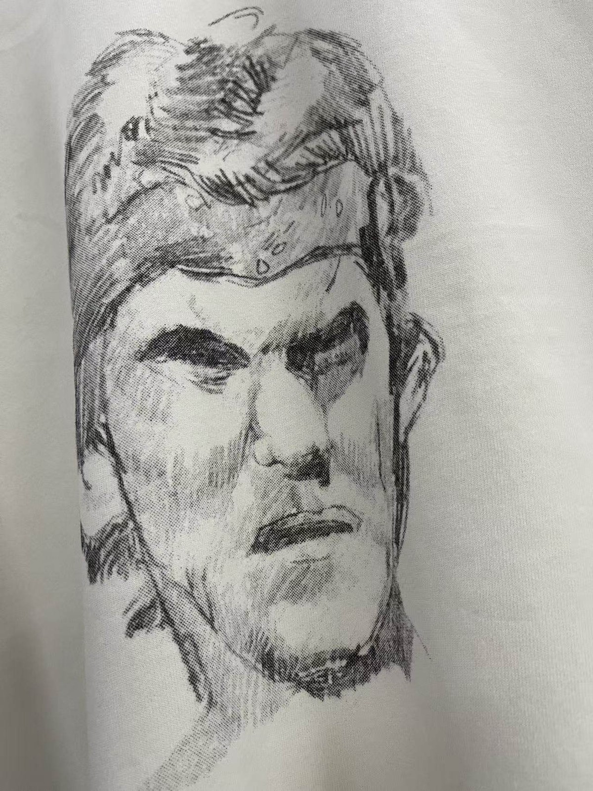 Cotton Crew Neck Tee Hand-Drawn Figure Print Hip Hop Street Short Sleeve Top
