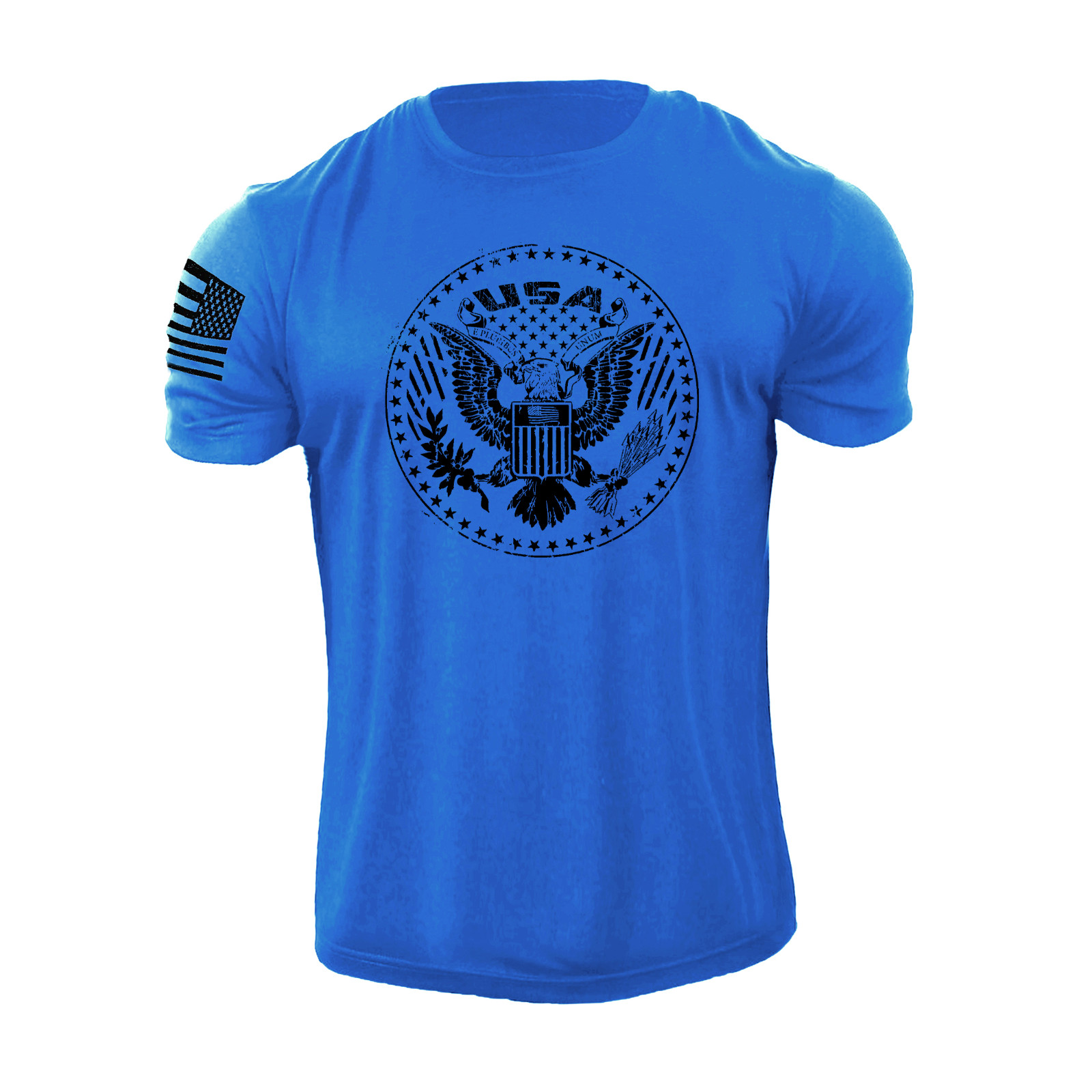 Distressed USA Eagle Flag T-Shirt Patriotic American Tee