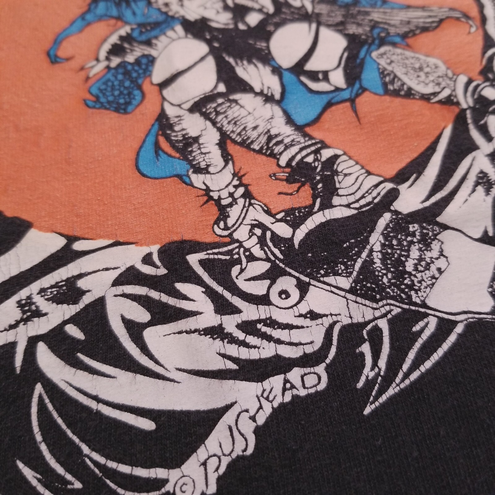 Vintage Thrasher T-Shirt Magazine Pushead Skate Outlaw Black Mens M Y2K Grunge