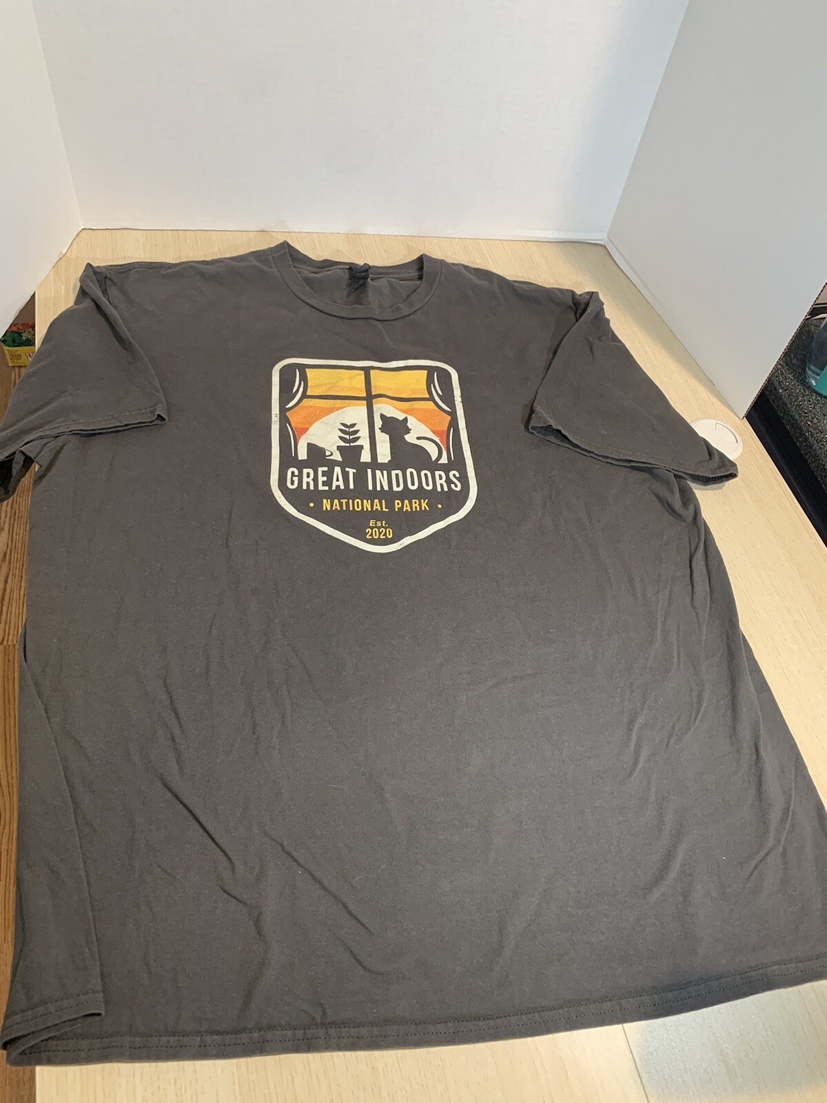 Men’s ‘Great Indoors National Park 2020’ T-shirt Gray Used Size 2XL