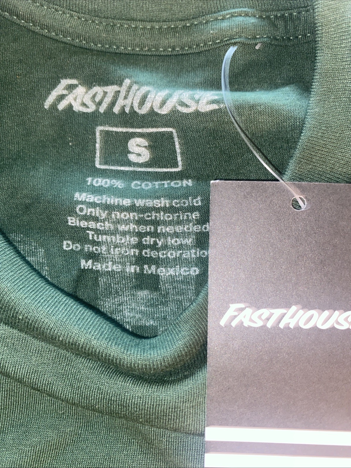 NWT Fasthouse Mens T Shirt “Band Of Misfits” Skull Green Size Small