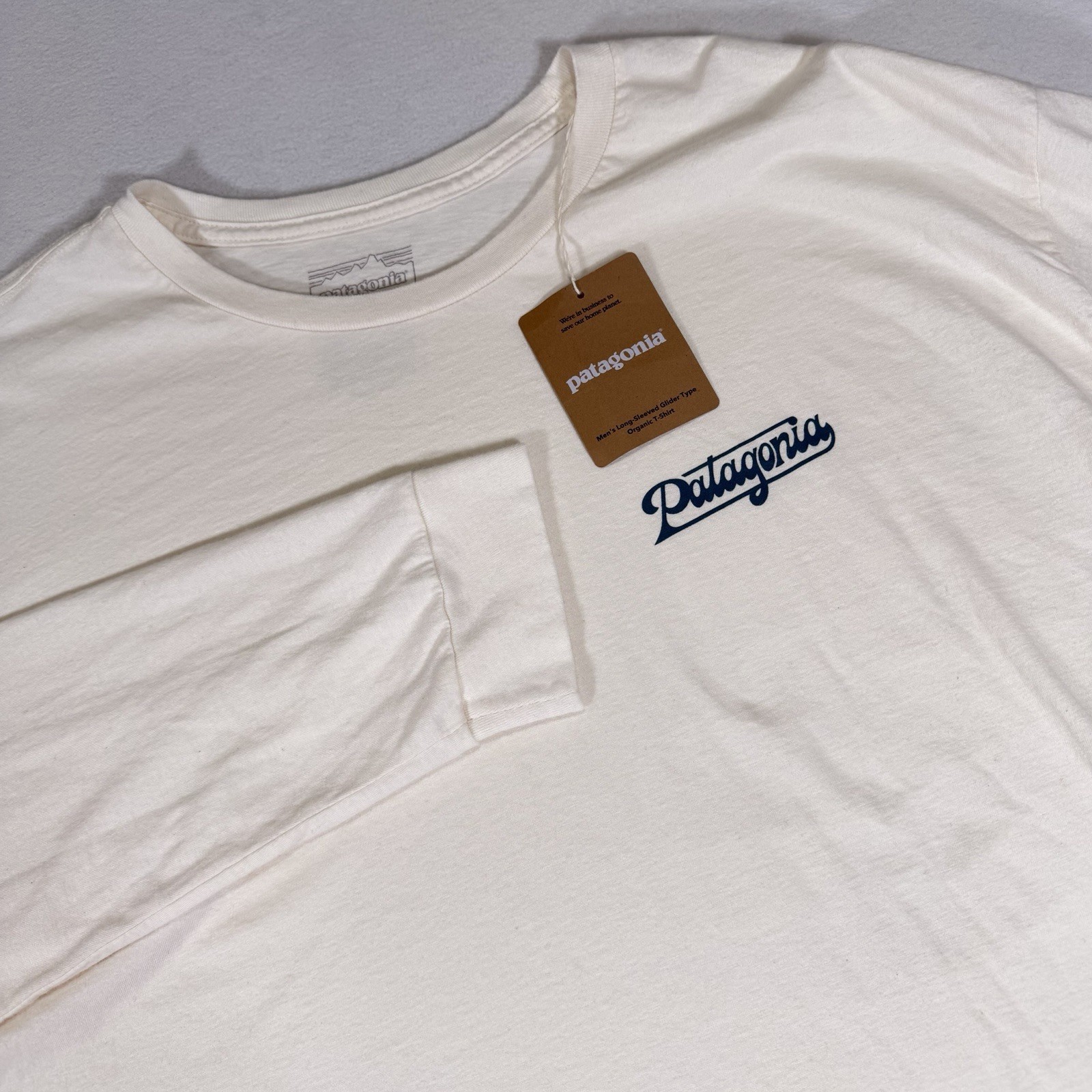 NWT Patagonia Long Sleeve Glider Organic Shirt Mens XXL Undyed Natural Beige