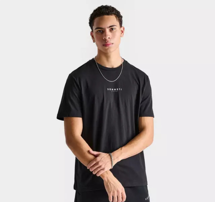 Men’s SALE7Sonneti London Essential T-Shirt Slim Fit Cotton Crew Neck Casual Tee