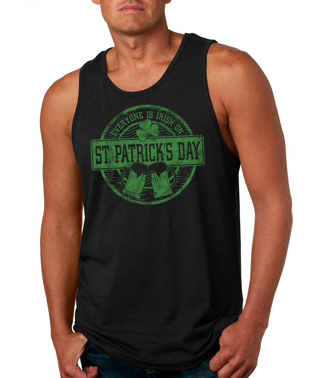 EVERYONE IS IRISH ON SAINT PATRICK’S DAY clover funny drinking Tank Top T-Shirt