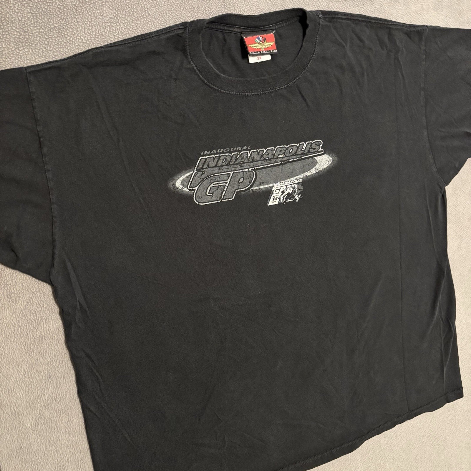 Indianapolis Motor Speedway Inaugural Motorcycle GP 2008 Tee Mens 3XL Black Y2K
